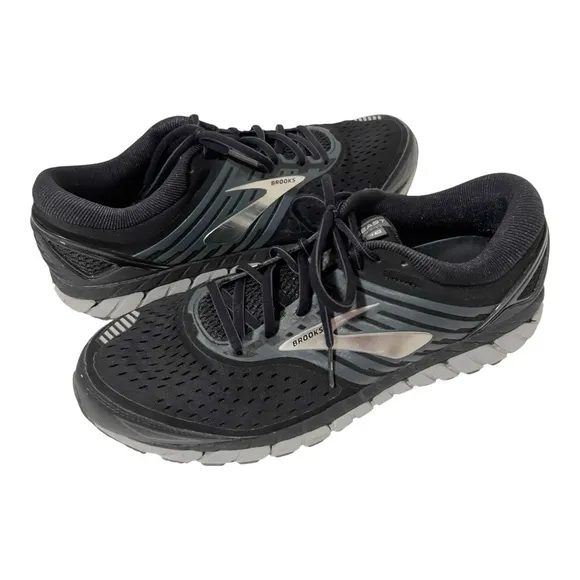 Brooks Mens Beast 18 Black Road-Running Athletic Shoes Size 13