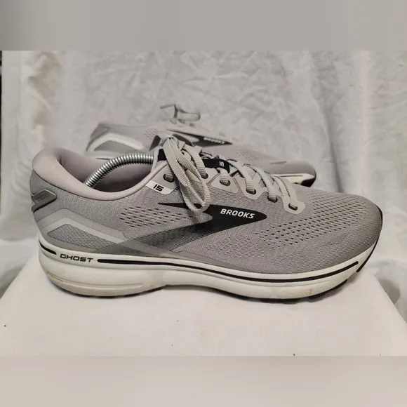 Brooks Mens Ghost 15 1103931D098 Gray Running Shoes Sneakers Sz 11.5 D