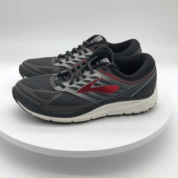 Brooks Mens  Gray and Red Running Shoes size  9 US