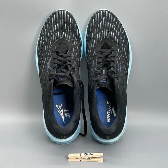 Brooks Mens Size 14 Hyperion Tempo Black Blue Running Athletic Shoes Sneakers
