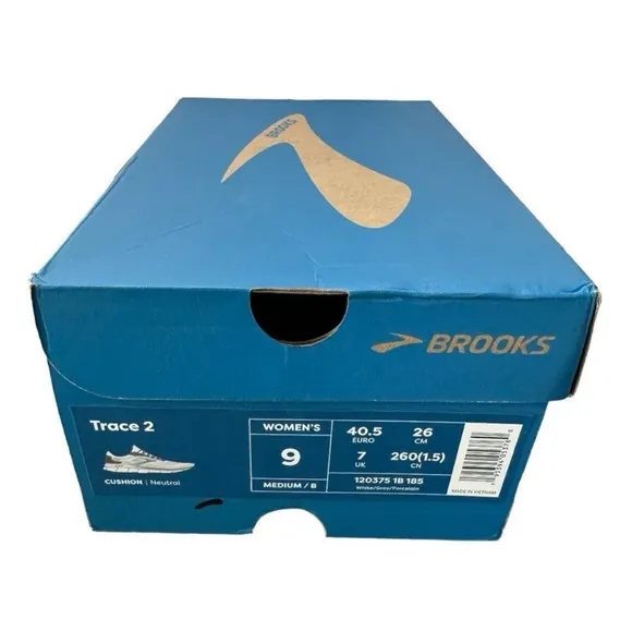 Brooks Women's Running Shoes Brooks Trace 2 White Grey Porcelain Womens Size 9 B