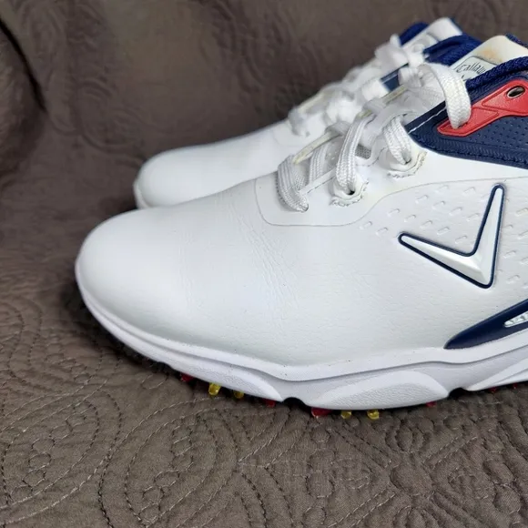 Callaway Men's Coronado V3 USA Red White Blue Spiked Golf Shoes Size 8