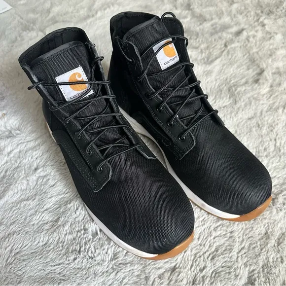 Carhartt Force Work Boot Men’s Size 12 Black White Hightop Lace Shoes Sneakers