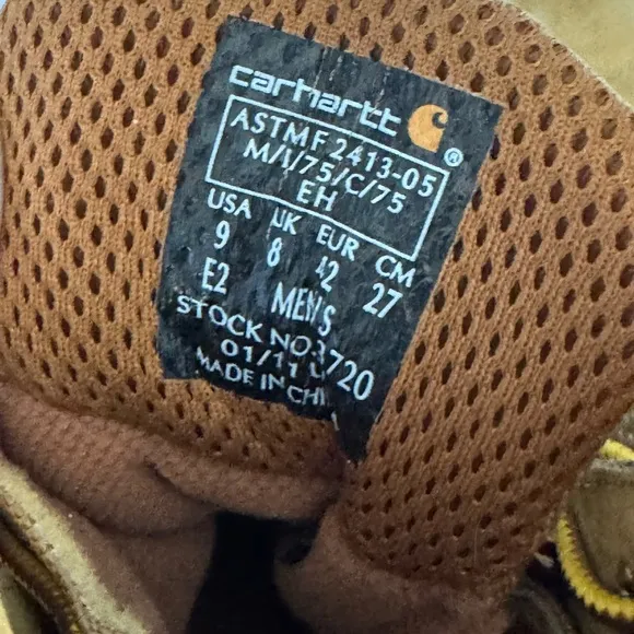 Carhartt Men's Waterproof Tan Work Boots NWOT