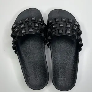 Carmen Sol Black Rubber Cushioning Carmen Platform Slide Sandal EUR Size 38