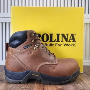 Carolina 6&quot; Waterproof Composite Broad Toe Work Boots CA5520 Mens Sz 8.5 D Brown