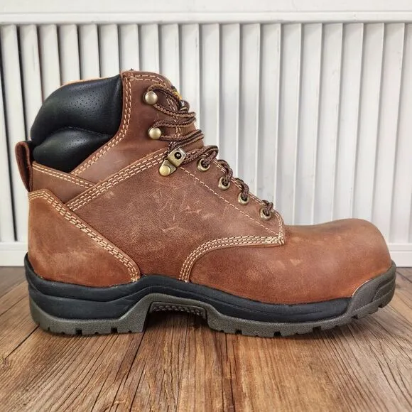 Carolina 6&quot; Waterproof Composite Broad Toe Work Boots CA5520 Mens Sz 8.5 D Brown