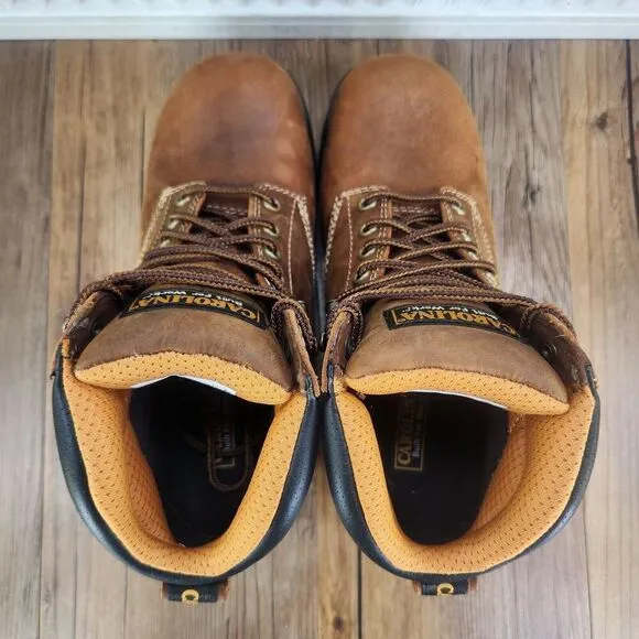 Carolina 6&quot; Waterproof Composite Broad Toe Work Boots CA5520 Mens Sz 8.5 D Brown