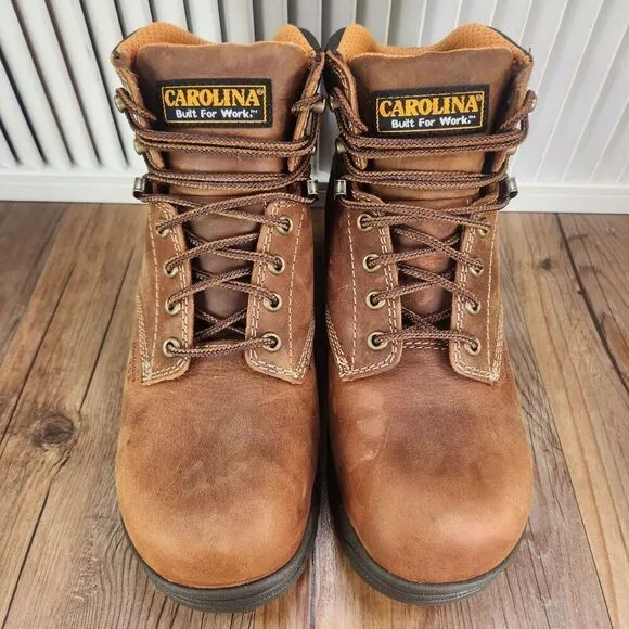Carolina 6&quot; Waterproof Composite Broad Toe Work Boots CA5520 Mens Sz 8.5 D Brown