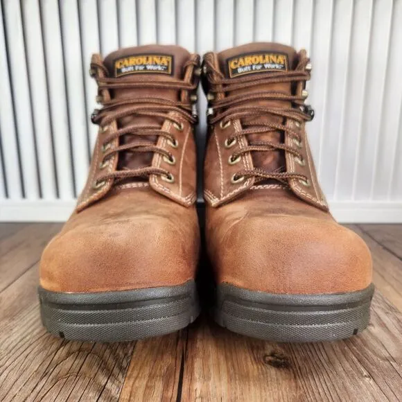 Carolina 6&quot; Waterproof Composite Broad Toe Work Boots CA5520 Mens Sz 8.5 D Brown