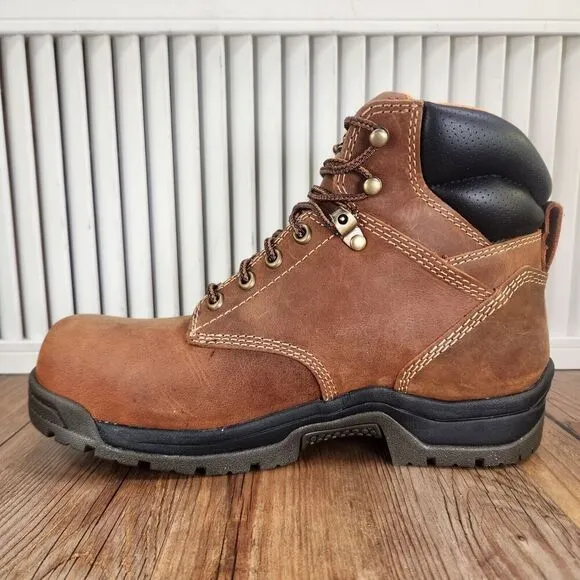 Carolina 6&quot; Waterproof Composite Broad Toe Work Boots CA5520 Mens Sz 8.5 D Brown
