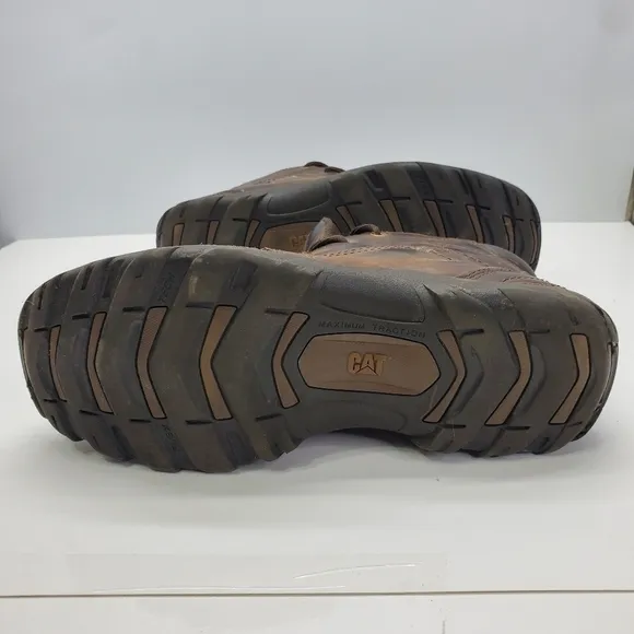 Caterpillar Transform Mens 11.5M Work Boots Dark Brown Shoes