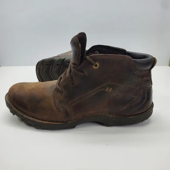 Caterpillar Transform Mens 11.5M Work Boots Dark Brown Shoes