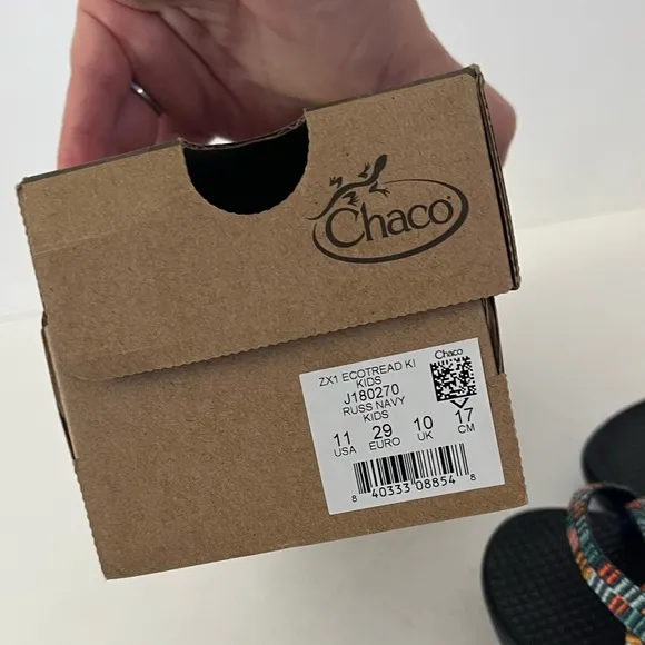 CHACO KIDS ZX1 ECOTREAD IN RUSS NAVY Size 11 NEW IN BOX