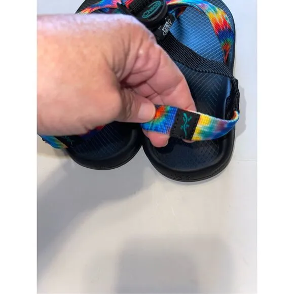 Chaco Womens Sandals Sz 6 Rainbow Tie Dye Strappy Flat Hiking Waterproof USA