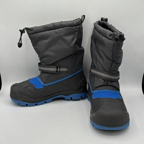 Children Boys Winter Boots KEEN Kids Snow Troll WP 2 Black Shoes Warm
