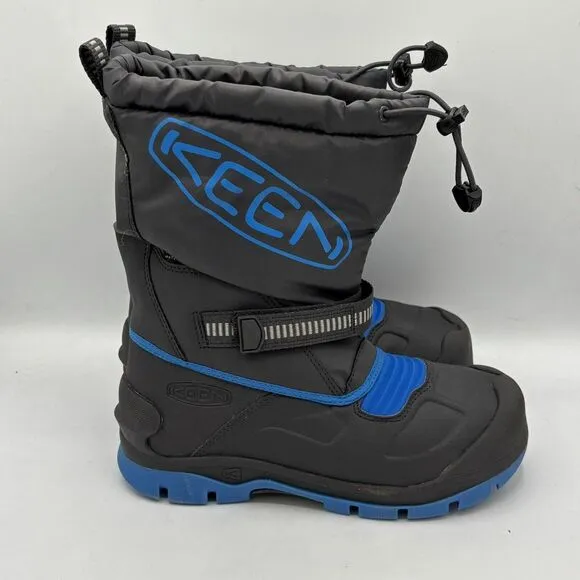 Children Boys Winter Boots KEEN Kids Snow Troll WP 2 Black Shoes Warm