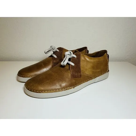Clark's Collection Gereld Low Tan Leather Lace Up Shoes Men's SIZE 11M