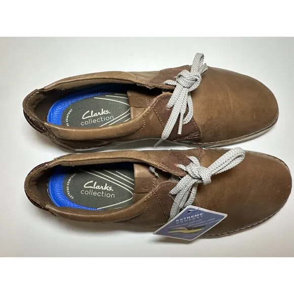 Clark's Collection Gereld Low Tan Leather Lace Up Shoes Men's SIZE 11M