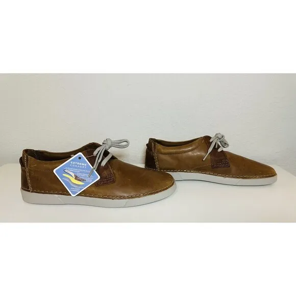 Clark's Collection Gereld Low Tan Leather Lace Up Shoes Men's SIZE 11M