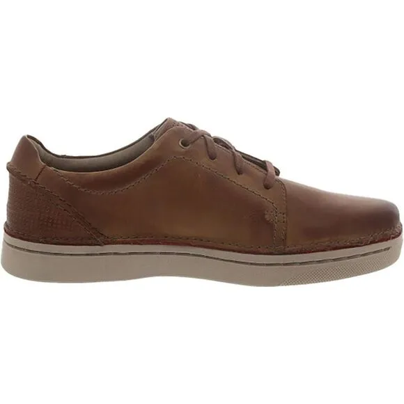 Clarks Mens Kitna Stride Tan Leather Casual And Fashion Sneakers Shoes