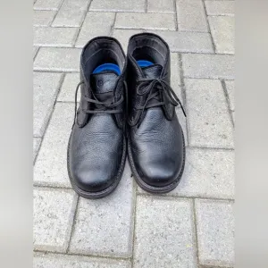 Clark's Mens Morris Peak Black Tumbled Leather Waterproof Chukka Boots Size 8.5
