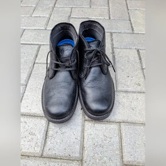 Clark's Mens Morris Peak Black Tumbled Leather Waterproof Chukka Boots Size 8.5