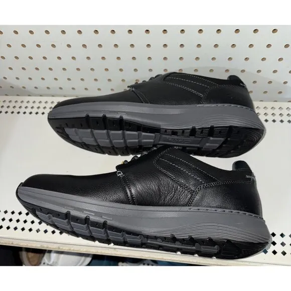 Clarks Motion Trek PT Mens Leather Casual Lace Up Sneakers Shoes Size 9 Black