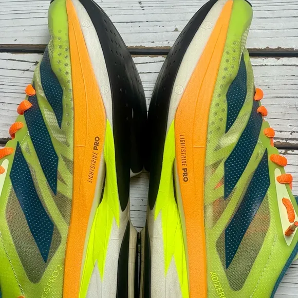 CLEANED Size 7.5 - adidas Adizero Adios Pro 2 Pulse Lime Flash Orange