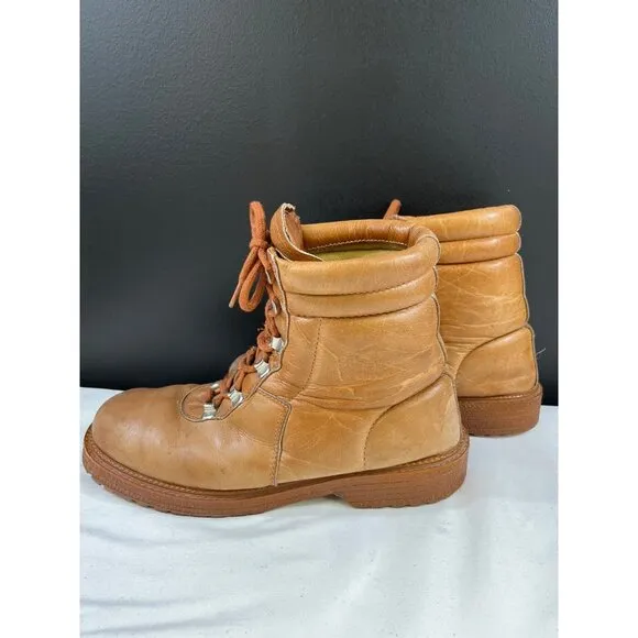 Cloud Climbers Men's Brown Leather Hiking Boots Size 8.5 SKU 5625