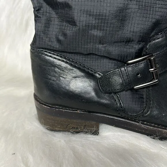 Coach Betsie Black Nylon Winter Boots