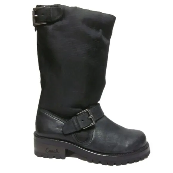 Coach Betsie Black Nylon Winter Boots