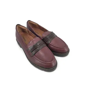 Cobb Hill Burgundy Leather Loafers Women’s 7W | Janney Penny Comfort Flats