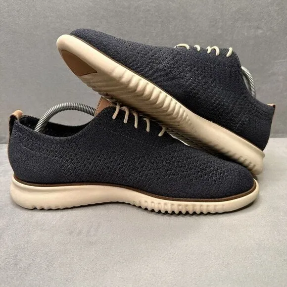 Cole Haan 2.ZeroGrand Mens Size 10 (M) Wingtip Oxford Navy Stitchlite Sneakers