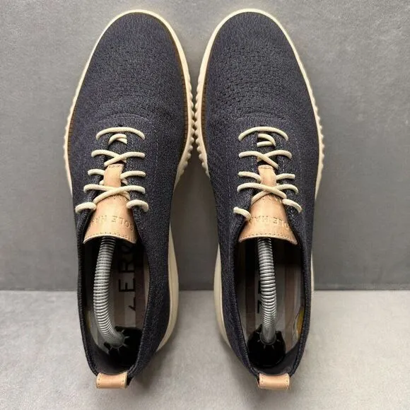 Cole Haan 2.ZeroGrand Mens Size 10 (M) Wingtip Oxford Navy Stitchlite Sneakers