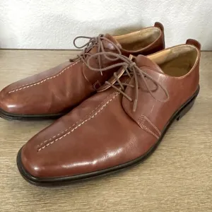 Cole Haan Cognac Brown Leather Lace-up Dress Shoes 12