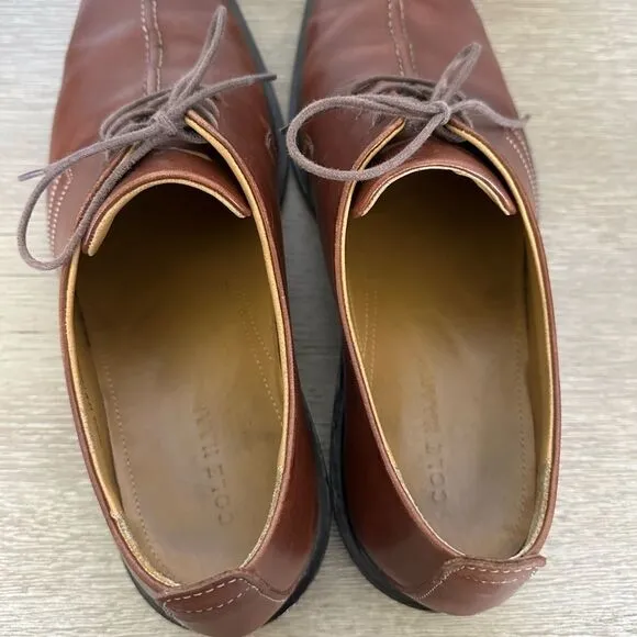 Cole Haan Cognac Brown Leather Lace-up Dress Shoes 12