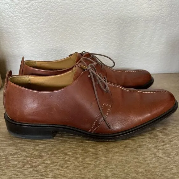 Cole Haan Cognac Brown Leather Lace-up Dress Shoes 12