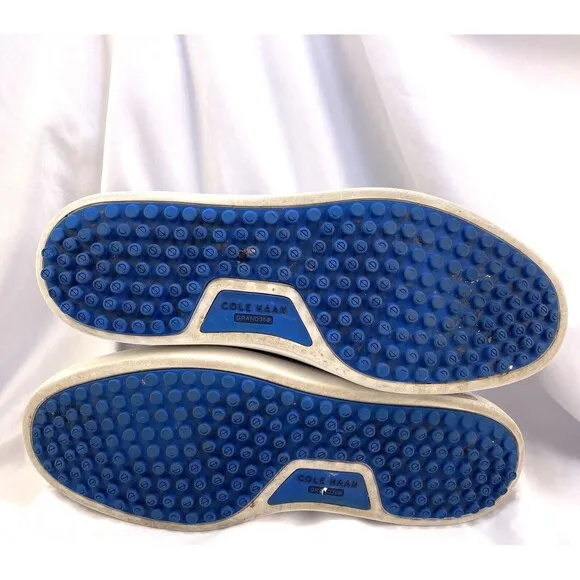 Cole Haan Grand Series Golf Shoes Men's 10M Blue Leather Camo Spikeless Sneakers