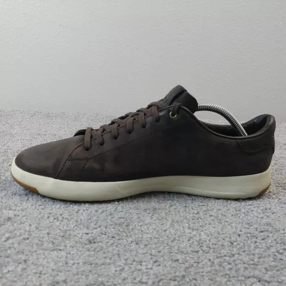 Cole Haan GrandPro Tennis Sneakers Mens 10.5 Shoes Java Brown Leather Lace Up