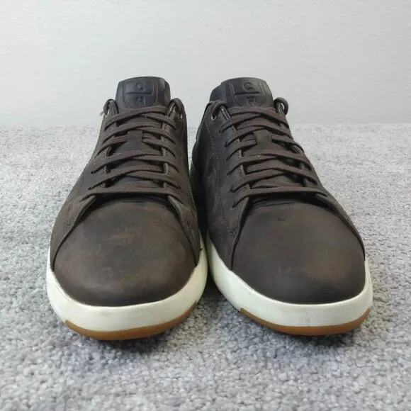 Cole Haan GrandPro Tennis Sneakers Mens 10.5 Shoes Java Brown Leather Lace Up