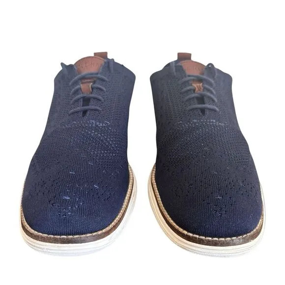 Cole Haan Zerogrand Shoes Mens 10 M Blue Stitchlite Wingtip Oxford Casual C27960