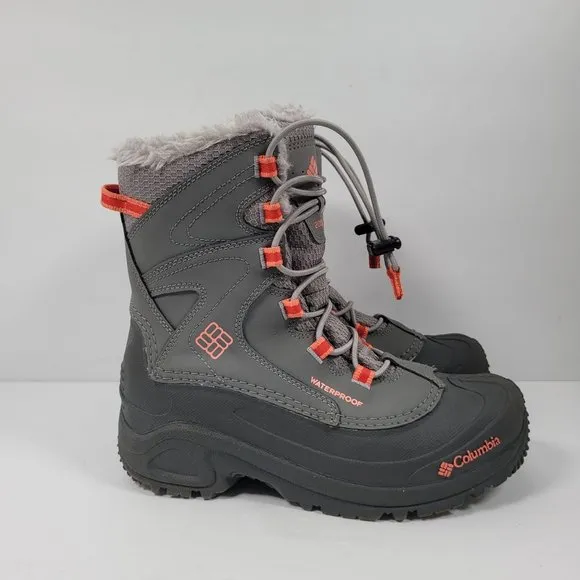 Columbia Arctic Trip Omni Girl's Waterproof Gray Snow Boots BY1333-060 US Size 5
