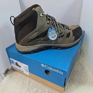 Columbia Crestwood Mid Boots Men's 13 Waterproof Gray Hiking BM5371-231 New NIB
