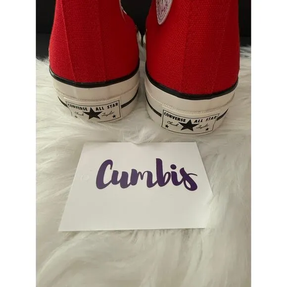 Converse Chuck 70 High Top Casual Shoes Red Canvas Men' Size 6.5 W 8.5 165504C