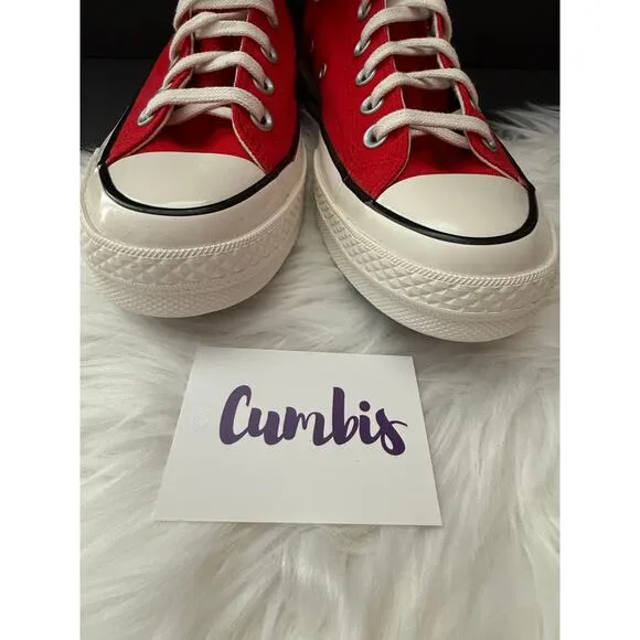 Converse Chuck 70 High Top Casual Shoes Red Canvas Men' Size 6.5 W 8.5 165504C