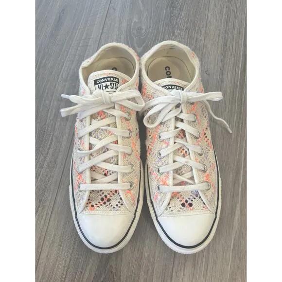 Converse Chuck Taylor Crochet Knit Platform Sneakers Women’s 9 Low Top Festival