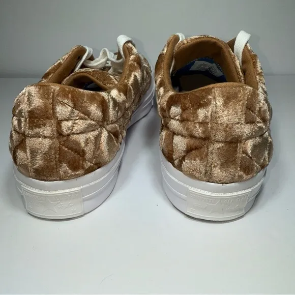 Converse Golf Le Fleur X One Star SZ 12 Quilted Velvet Brown Sugar 165599C