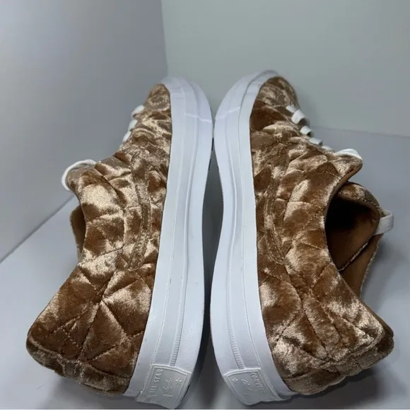Converse Golf Le Fleur X One Star SZ 12 Quilted Velvet Brown Sugar 165599C