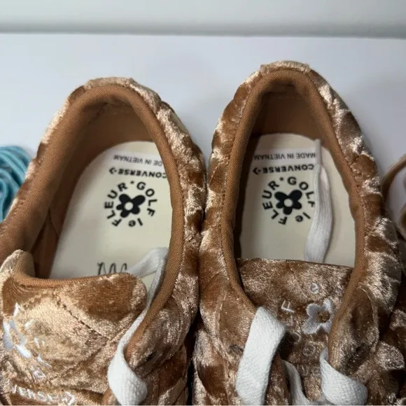 Converse Golf Le Fleur X One Star SZ 12 Quilted Velvet Brown Sugar 165599C